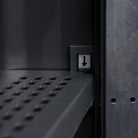 Tuinkast met 2 schappen zwart en grijs 5