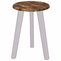 Tafelblad Gerookt eiken 30 x 30 x 1,5 cm Bewerkt hout 3