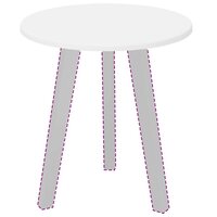 Tafelblad Wit 40 x 40 x 1,5 cm Bewerkt hout 3