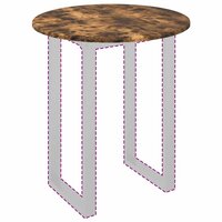 Tafelblad Gerookt eiken 60 x 60 x 1,5 cm Bewerkt hout 3