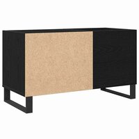 Platenkast met plank Zwart Eiken 85 x 38 x 48 cm Bewerkt hout 2