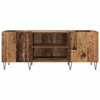 Platenkast Oud Hout 121 x 38 x 48 cm Gemonteerd hout en ijzer 5
