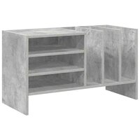 Platenkast met plank Beton Grijs 78.5 x 35 x 45 cm Bewerkt hout 2