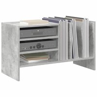 Platenkast met plank Beton Grijs 78.5 x 35 x 45 cm Bewerkt hout 3