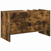 Platenkast Gerookt eiken 78.5 x 35 x 45 cm Bewerkt hout 7
