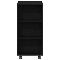 Opbergkast met wiel Zwart Eiken 60 x 35 x 75 cm Bewerkt hout 7