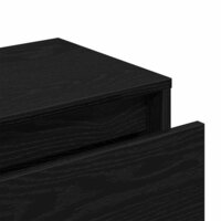 Halmeubelset met lade met opslag 4 pcs Zwart Eiken Bewerkt hout 9