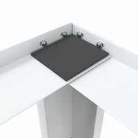 Wasmachine- en drogerverhoger dubbel met lades wit 7