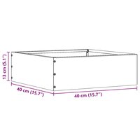 Tuinrand Zilver 40 x 40 x 13 cm Gegalvaniseerd staal 8