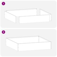 Tuinrand Wit 60 x 60 x 13 cm Staal 9