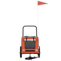 Fietskar voor huisdieren Oranje en Grijs 125 x 53 x 54 cm 3