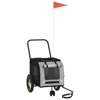 Fietskar voor huisdieren Grijs en zwart 125 x 53 x 54 cm 2