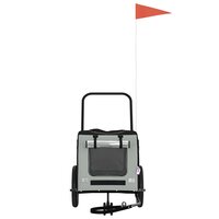 Fietskar voor huisdieren Grijs en zwart 125 x 53 x 54 cm 3