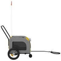 Fietskar voor huisdieren Geel en Grijs 125 x 53 x 54 cm 4