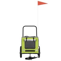 Fietskar voor huisdieren Groen en rood 124,5 x 63,5 x 53 cm 3