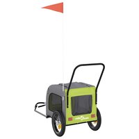 Fietskar voor huisdieren Groen en rood 124,5 x 63,5 x 53 cm 5