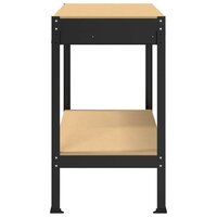 Werkbanken met lade Zwart 81 x 41 x 145 cm Bewerkt hout 7