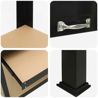 Werkbanken met lade Zwart 81 x 41 x 145 cm Bewerkt hout 9