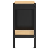 Werkbanken met lade Zwart 81 x 41 x 145 cm Bewerkt hout 7