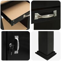 Werkbanken met lade Zwart 81 x 41 x 145 cm Bewerkt hout 9