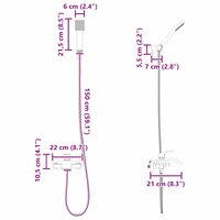 Doucheset Zwart G 1 / 2 inch 9
