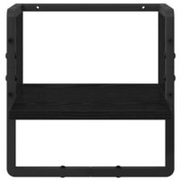 Wandplank met plank Zwart Eiken 30 x 25 x 30 cm Bewerkt hout 4