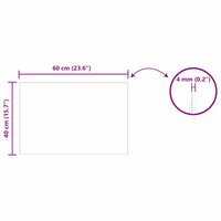 Wandspiegel Rechthoekig 60 x 40 cm gehard glas 8