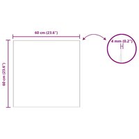 Wandspiegel Vierkant 60 x 60 cm gehard glas 8