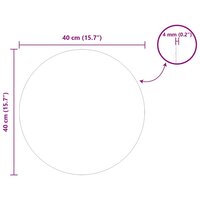 Wandspiegel Rond &Oslash; 40 cm gehard glas 8