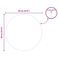 Wandspiegel Rond &Oslash; 60 cm gehard glas 8