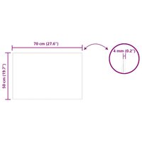 Wandspiegel Rechthoekig 70 x 50 cm gehard glas 8