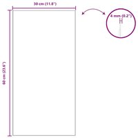 Wandspiegel Rechthoekig 30 x 60 cm gehard glas 8