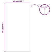 Wandspiegel Rechthoekig 40 x 80 cm gehard glas 7