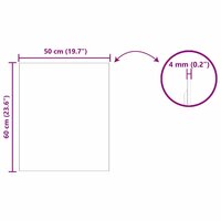Wandspiegel Rechthoekig 50 x 60 cm gehard glas 8