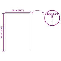 Wandspiegel Rechthoekig 50 x 80 cm gehard glas 8
