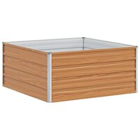 Verhoogde plantenbak Licht Bruin 100 x 100 x 45 cm 7