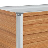 Verhoogde plantenbak Licht Bruin 160 x 40 x 45 cm 9