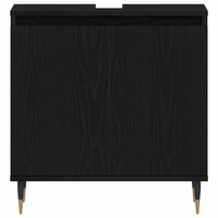 Badkamer wastafelkast Zwart Eiken 58 x 33 x 60 cm Bewerkt hout 6