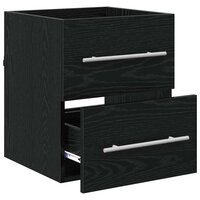 Wastafelkast Zwart Eiken 38,5 x 41 x 48 cm Bewerkt hout 5