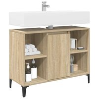 Wastafelkast met plank met opslag Sonoma Eiken 80 x 33 x 60 cm 3