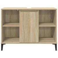 Wastafelkast met plank met opslag Sonoma Eiken 80 x 33 x 60 cm 6