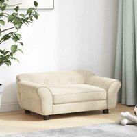 Hondenbank 72x45x30 cm pluche cr&egrave;mekleurig 3