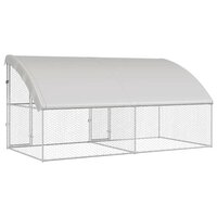 Hondenhok met opslag 2 pcs Zilver 4 x 2 x 2 m Staal 6