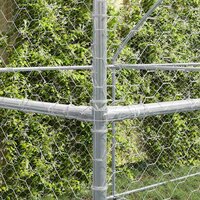 Hondenhok met opslag 2 pcs Zilver 4 x 2 x 2 m Staal 3