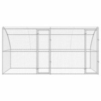 Hondenhok met opslag 2 pcs Zilver 4 x 2 x 2 m Staal 4