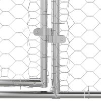 Hondenhok met opslag 3 pcs Zilver 6 x 2 x 2 m Staal 7