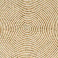 Vloerkleed Natuurlijk en Wit 120 x 170 cm Jute 4