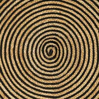 Vloerkleed Natuurlijk en Zwart 100 x 200 cm Jute 8