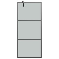 Inloopdouchewand 90x195 cm donker ESG-glas zwart 3