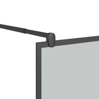 Inloopdouchewand 90x195 cm donker ESG-glas zwart 6